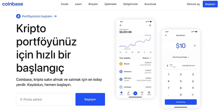 en iyi kripto para siteleri Coinbase