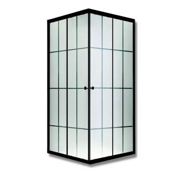 Durul Kare Siyah Kumlama Karomat Duşa Kabin