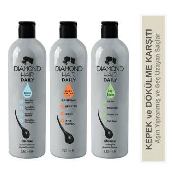Diamond Hair Daily Unisex Dökülen, Yıpranmış ve Geç Uzayan Saçlar İçin Şampuan