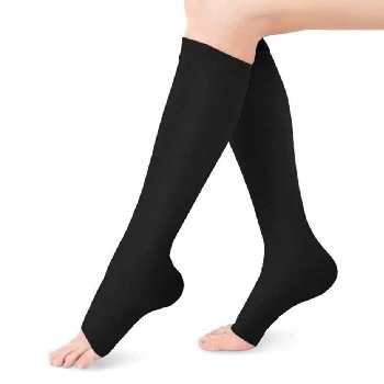 Lıebermann Diz Altı Siyah Burnu Açık Ccl.1 Varis Çorabı