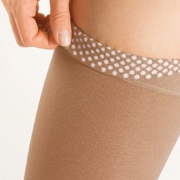 Mediven Plus Ccl3 Dizüstü-Silikon Bantlı Burnu Açık Ten Varis Çorabı