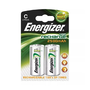 Energizer C Size 2500 mAh Orta Boy Şarjlı Pil