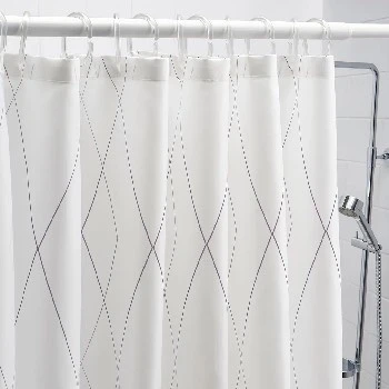 Ikea Bastsjön beyaz Sarı Lila Duş Perdesi
