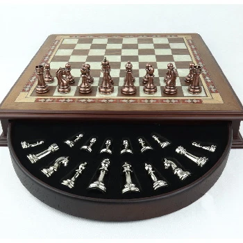 Eser Prestij Serisi Ahşap Döner Çekmeceli Satranç Takımı