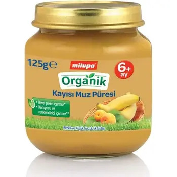 Milupa Organik Kayısı Muz 125 gr Kavanoz Maması